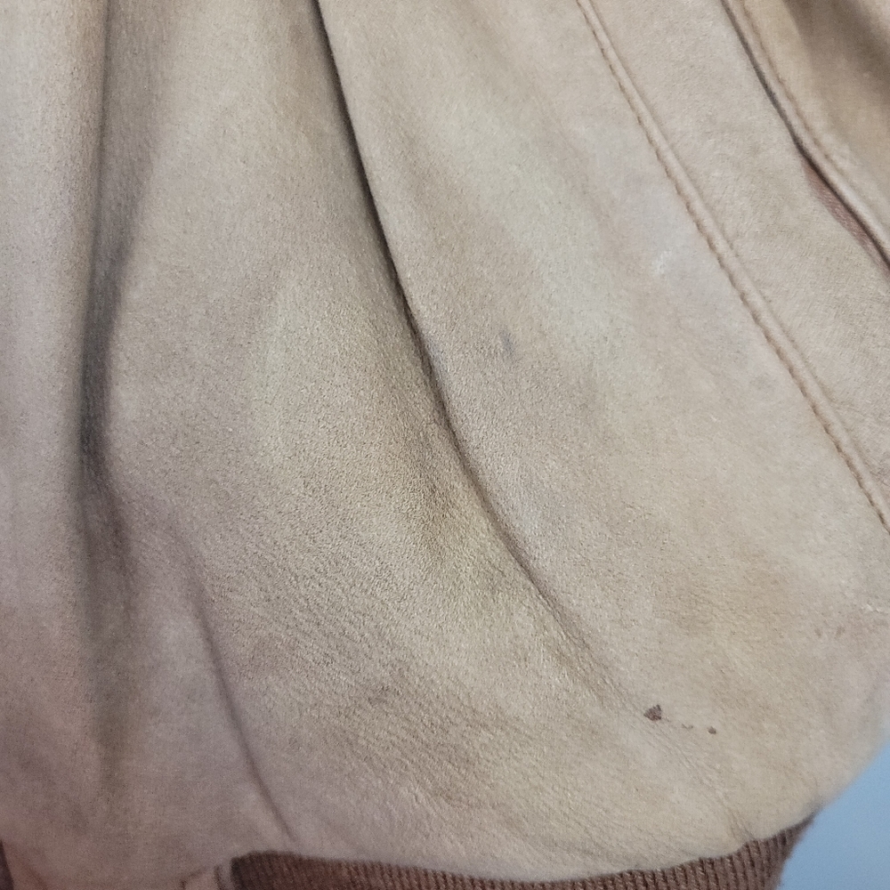 Vintage Marlboro Tan Leather Jacket size S - Picture 11 of 12
